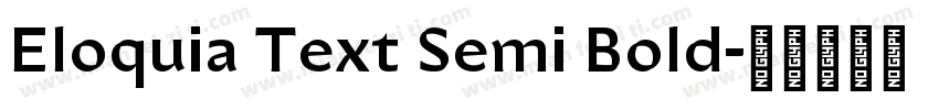 Eloquia Text Semi Bold字体转换